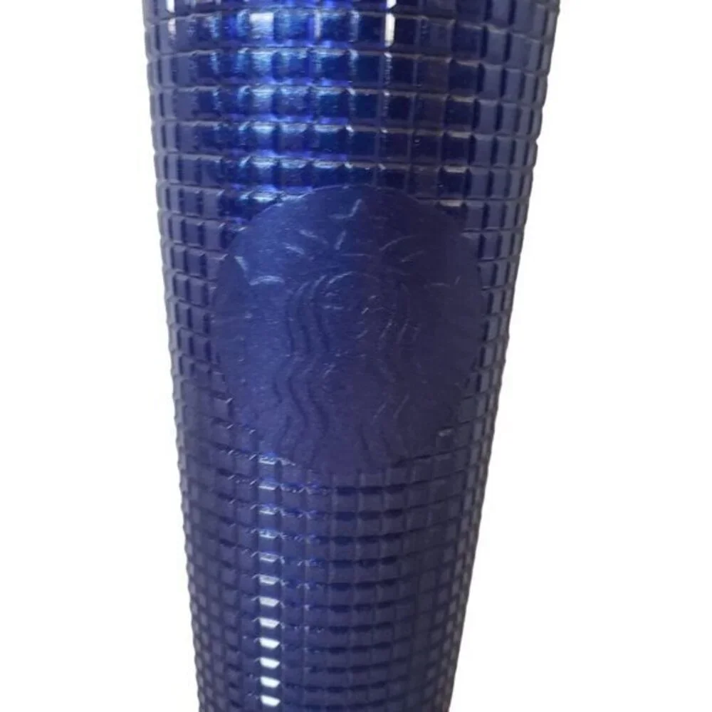 Starbucks ‎ 24oz Tumbler 2023 Blue Grid Blueberry Glitter Collectible New